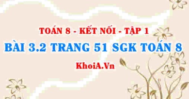 Bài 3.2 trang 51 SGK Toán 8 tập 1 Kết nối tri thức